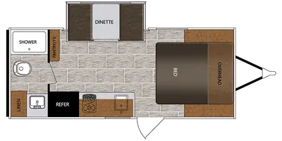 2021 Forest River RV Prime Time 17FQS floor plan