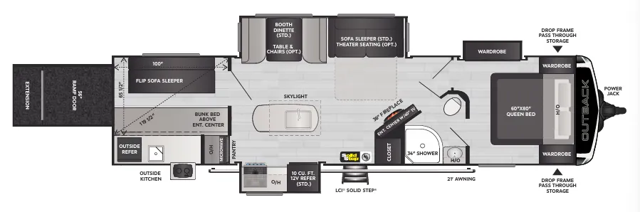 Keystone Outback 335CG floor plan