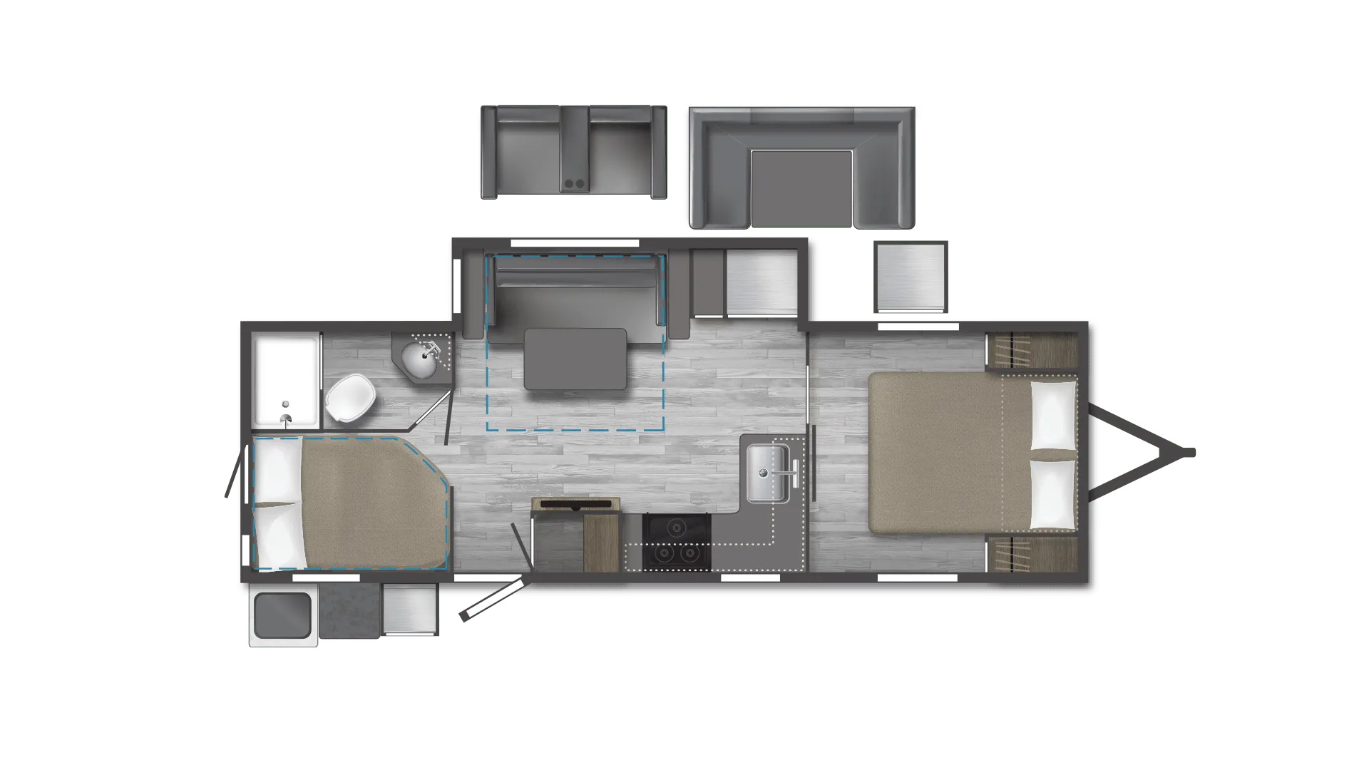 Winnebago Minnie 2301BHS floor plan