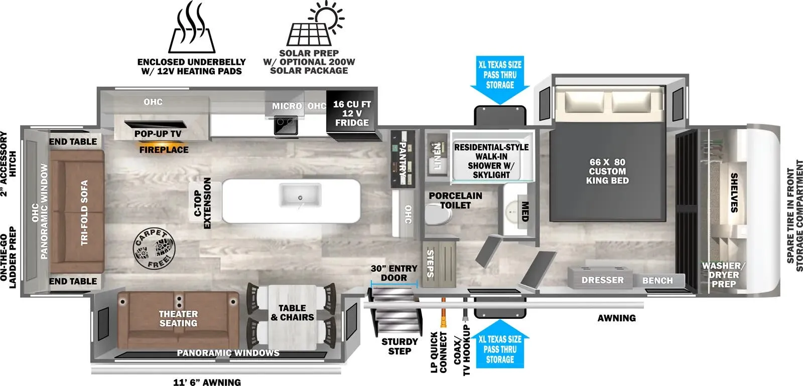 2025 Forest River Salem Hemisphere 325RL - Floor plan