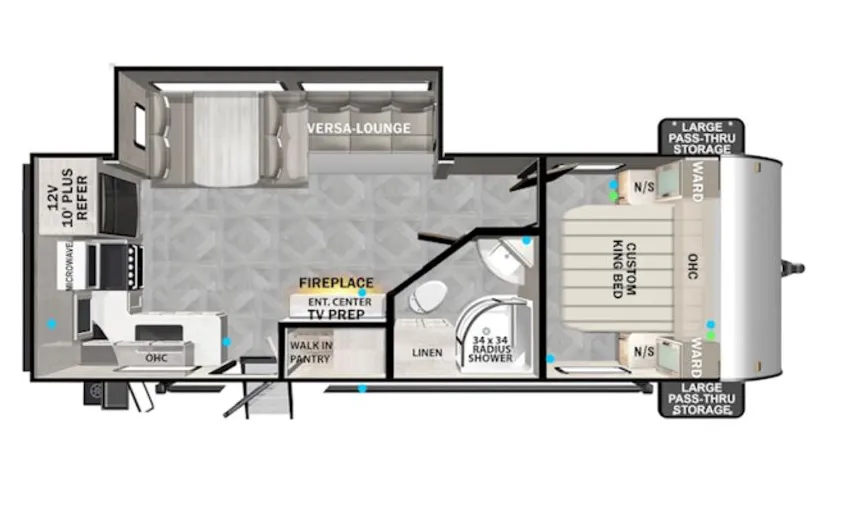 Forest River EVO 2510RK floor plan