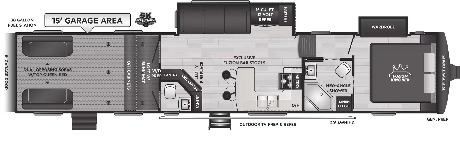 Keystone Fuzion Impact 415 floor plan