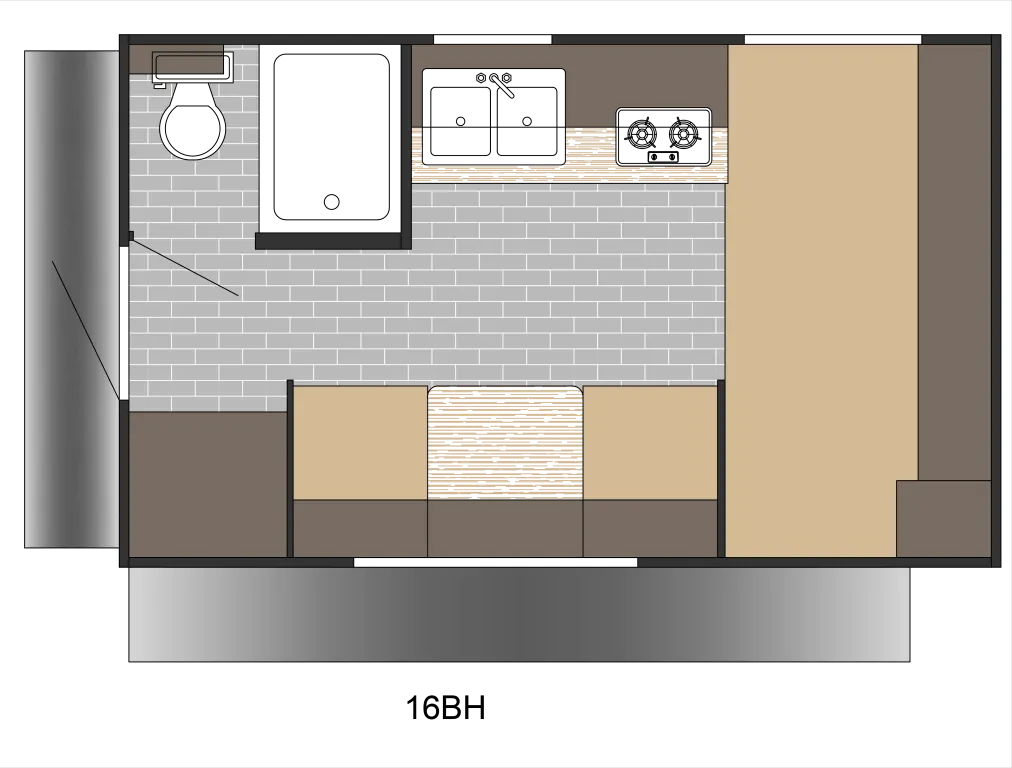 2026 Sunset Park RV Sun Lite 16BH floor plan
