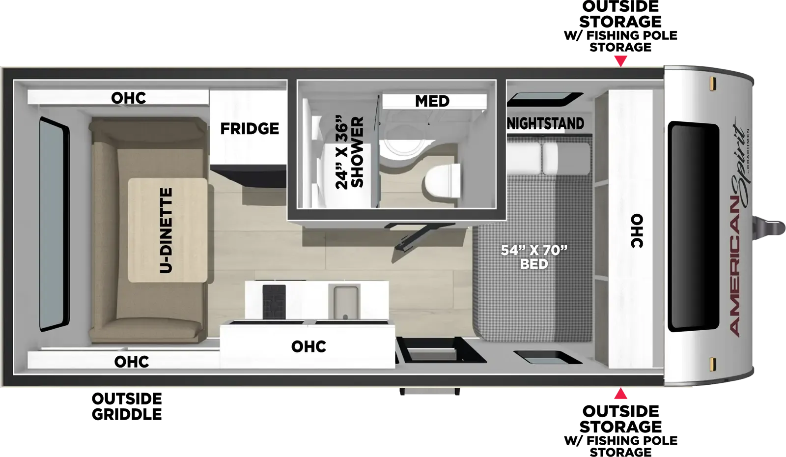 Coachmen American Spirit Bijou 16RDB floor plan