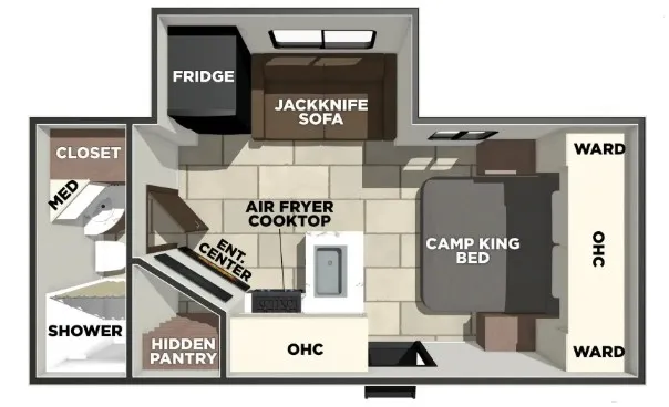 2026 Prime Time Tracer 195RB - Floor plan