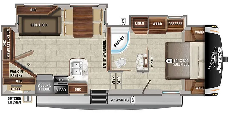 2020 Jayco Eagle HT 25.5REOK floor plan