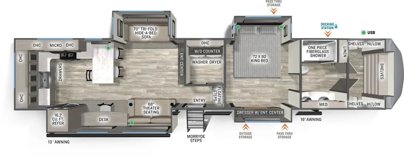 2026 Forest River Sandpiper 3800RK - Floor plan