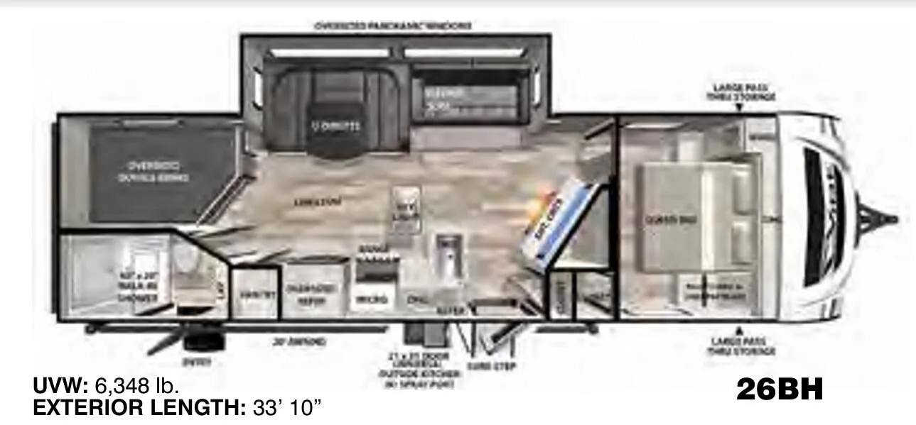 Forest River Vibe 26BH floor plan