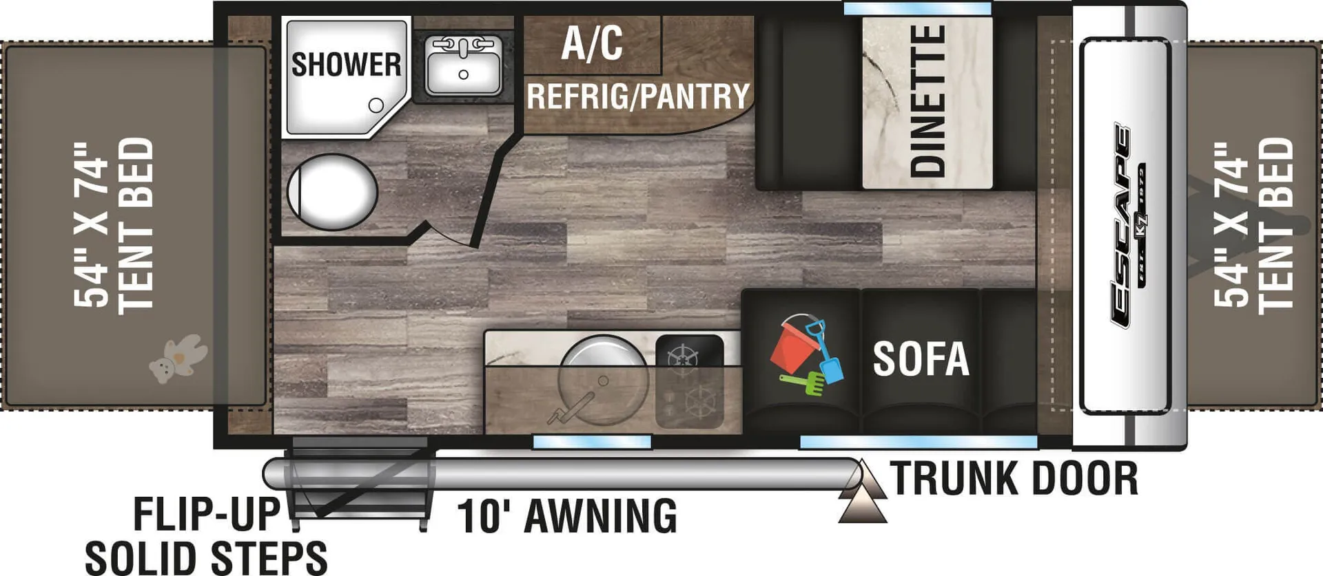 K-Z Escape E160RBT floor plan
