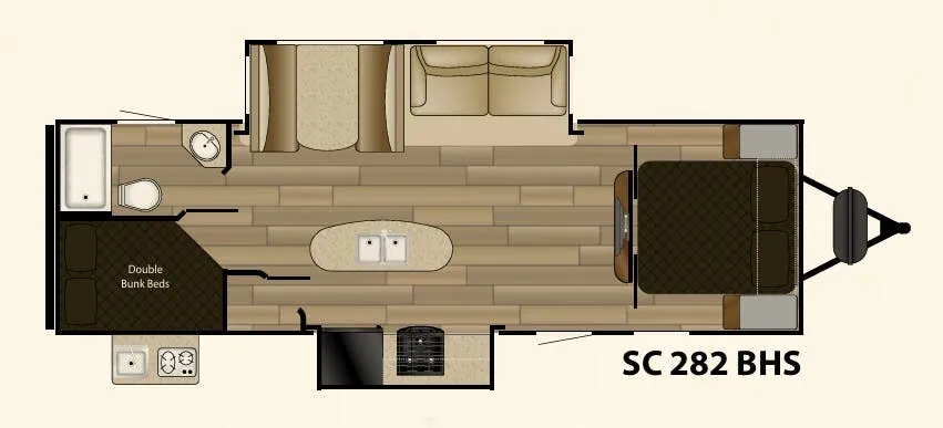 Cruiser RV Shadow Cruiser 282BHS floor plan