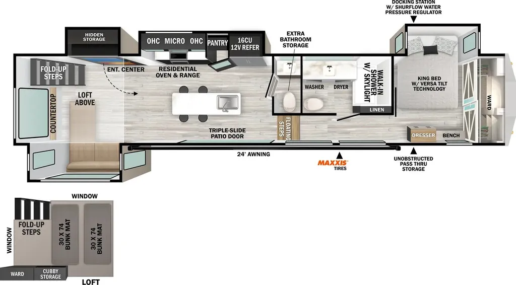 2025 Forest River Impression 44STAY floor plan