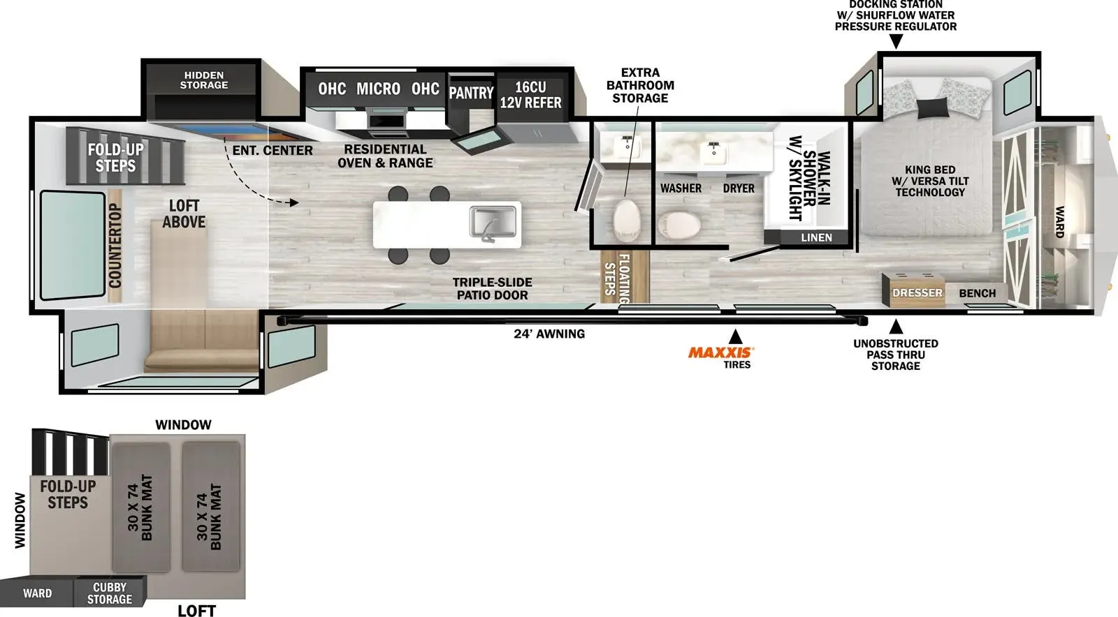 2025 Forest River Impression 44STAY - Floor plan