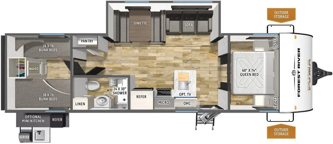 2026 Forest River Puma 304BHCE - Floor plan