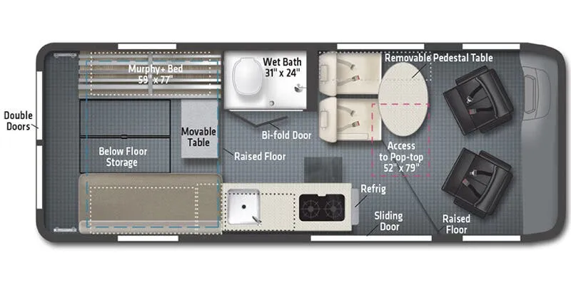 2026 Winnebago Solis 59PX floor plan