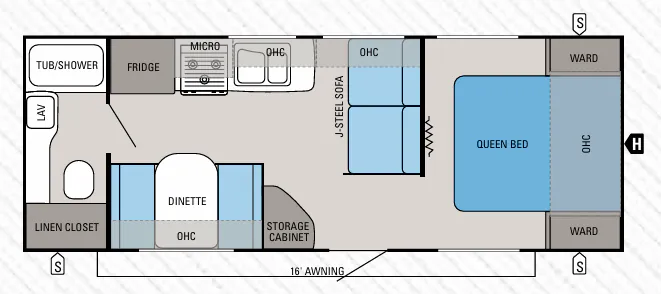 Jayco Jay Feather 221 floor plan