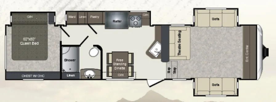 Keystone Laredo 340FL floor plan