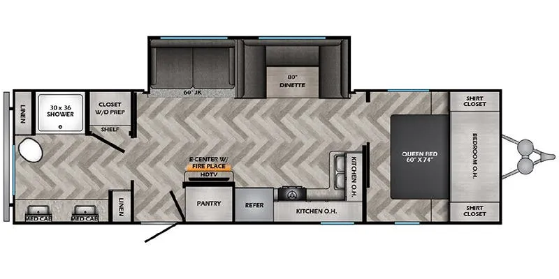 CrossRoads Zinger ZR280RB floor plan