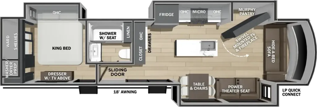 2027 Forest River Cedar Creek Cottage 40CCK floor plan