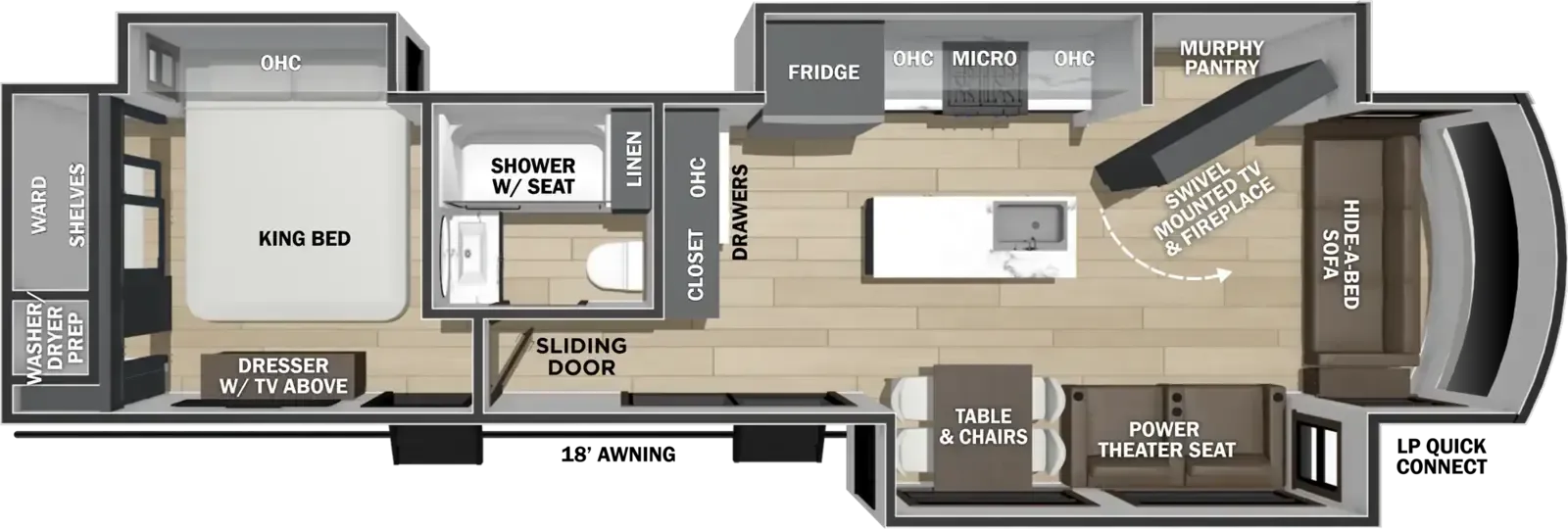 Forest River Cedar Creek Cottage 40CCK floor plan