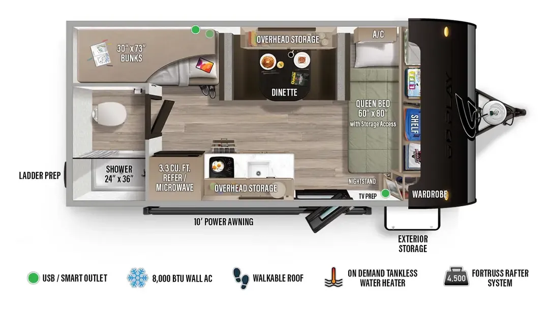 Wayfinder Go Play 17BH Sport floor plan