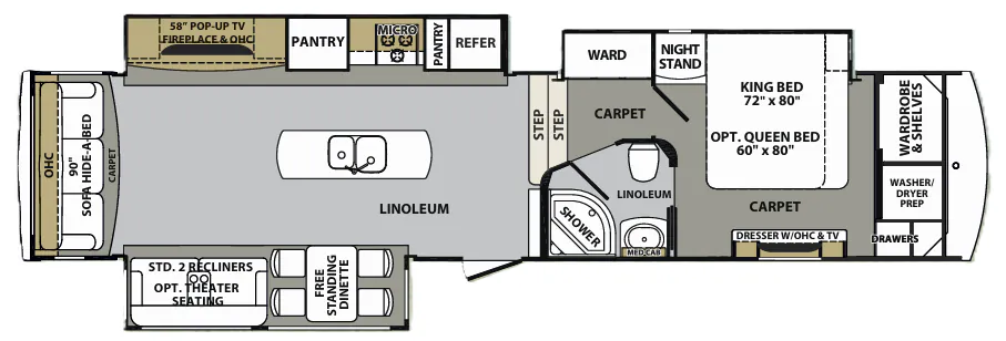Forest River Cardinal Estate 3850RL floor plan