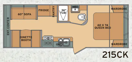 Shasta Flyte 215CK floor plan