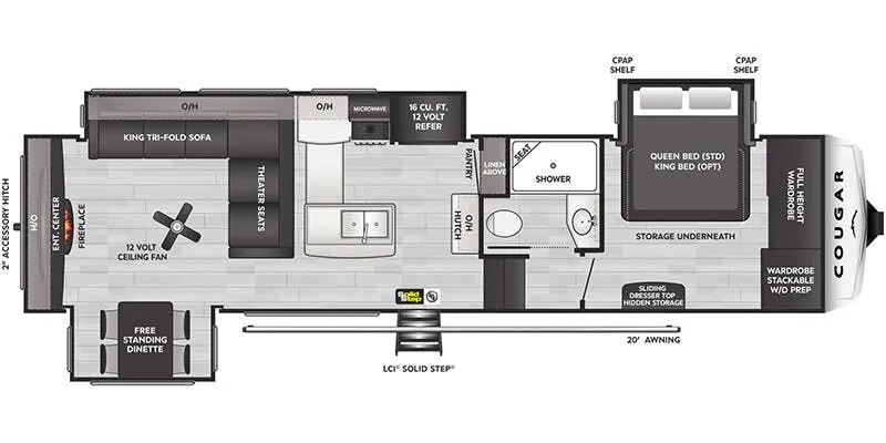 2025 Keystone Cougar 320RDS - Floor plan
