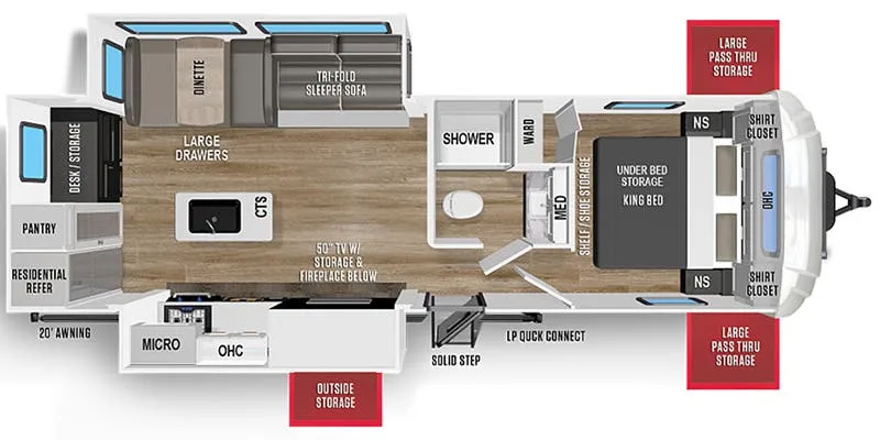 Forest River Wildcat 272MKX floor plan