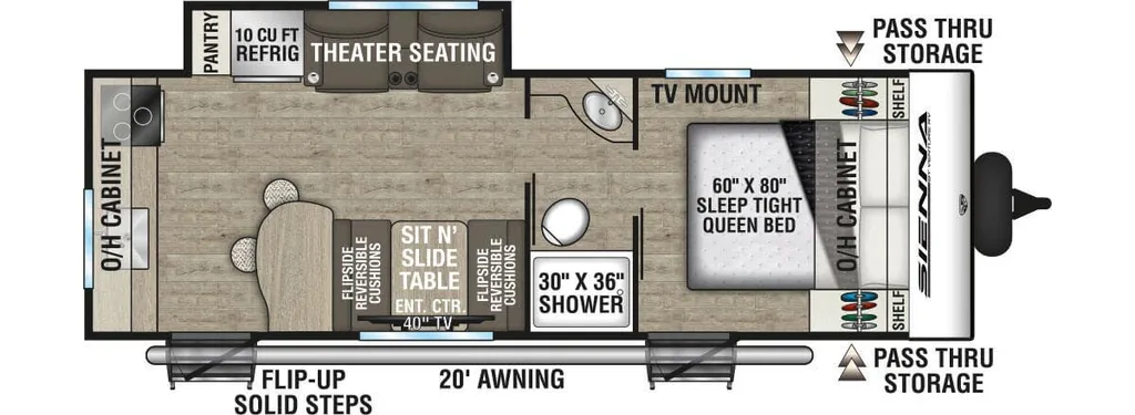 2025 Venture RV Sienna SA231VRK floor plan