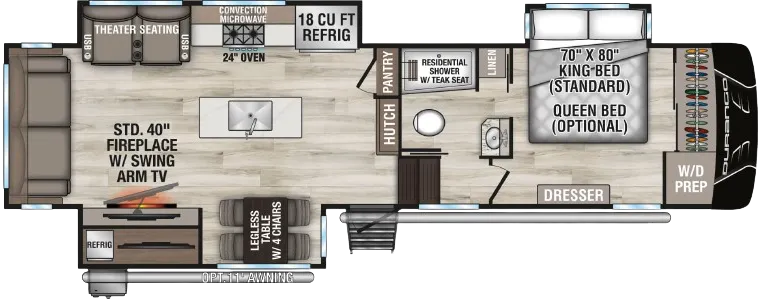2026 K-Z Durango D302RLT - Floor plan