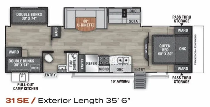 Coachmen Freedom Express Select 31SE floor plan