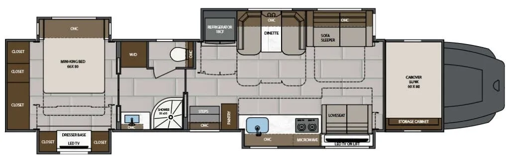 Renegade RV Classic 45CRS floor plan