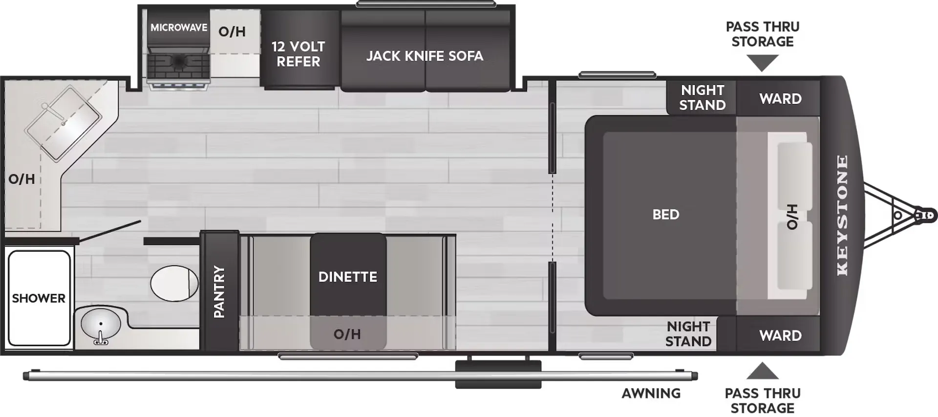 Keystone Passport Classic 224RK floor plan