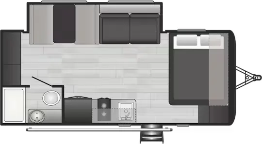 2023 Keystone Hideout 186SS - Floor plan