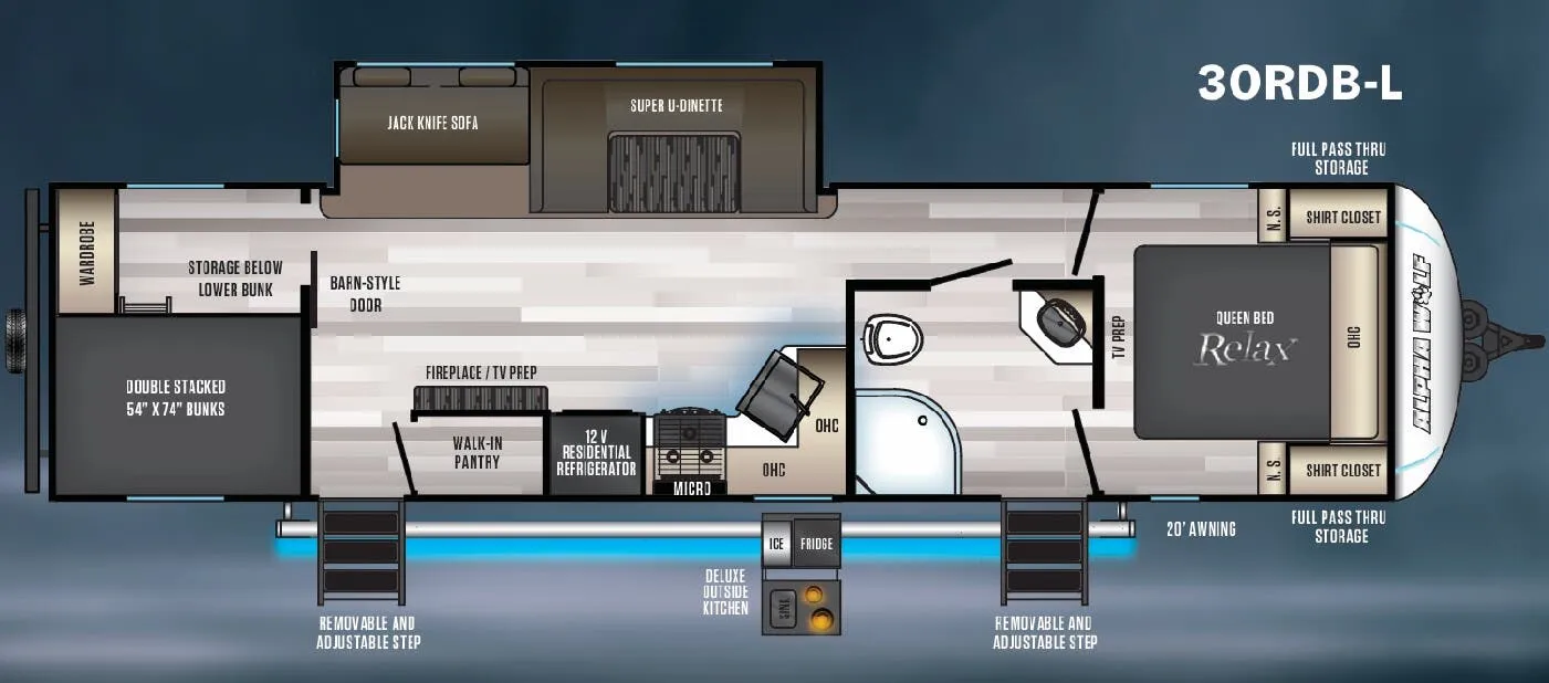 2021 Forest River Cherokee Alpha Wolf 30RDB-L - Floor plan