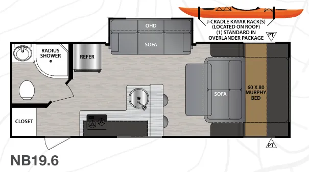 Forest River No Boundaries NB19.6 floor plan