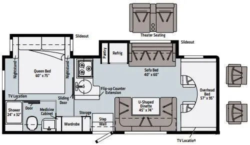 Winnebago Minnie Winnie 26T floor plan