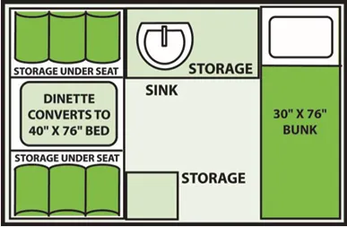Aliner Scout LITE floor plan