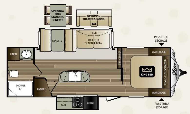 Keystone Cougar XLite 26RBI floor plan