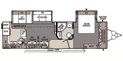 2015 Forest River Rockwood Signature Ultra Lite 8310SS floor plan