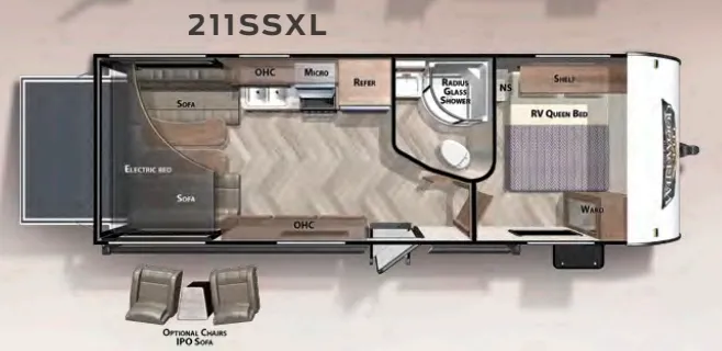 Forest River Wildwood X-Lite 211SSXL floor plan