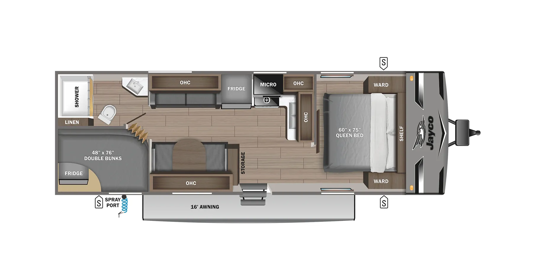 2023 Jayco Jay Flight 274BH - Floor plan