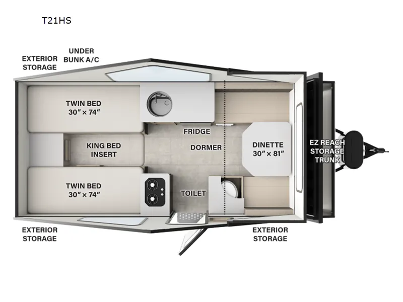 2026 Forest River Flagstaff Hard Side T21HS — Floor plan