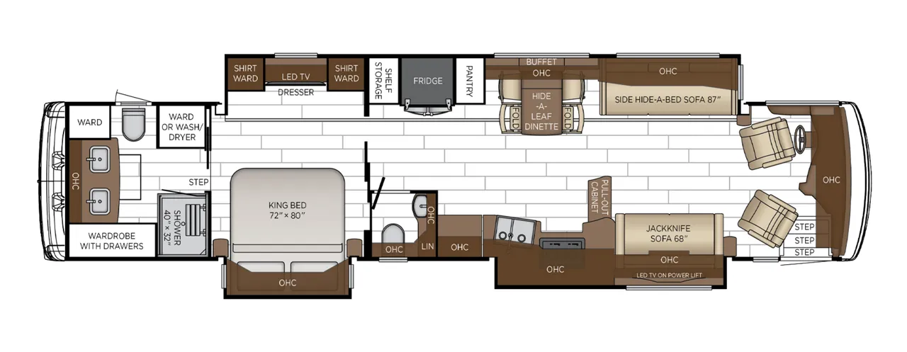 Newmar Dutch Star 4325 floor plan