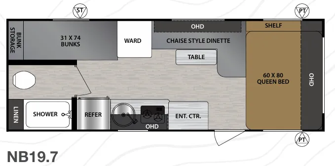Forest River No Boundaries NB19.7 floor plan
