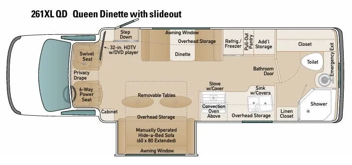 Coach House Platinum 261XL QD floor plan