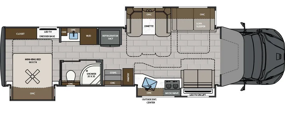 2026 Renegade RV Verona LE 40LTS - Floor plan