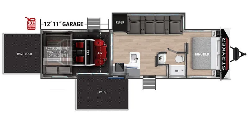 Cruiser RV Stryker STG-3212 floor plan