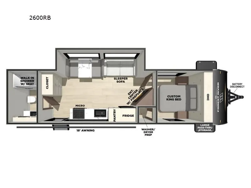 2026 Forest River Vibe 2600RB - Photo 3