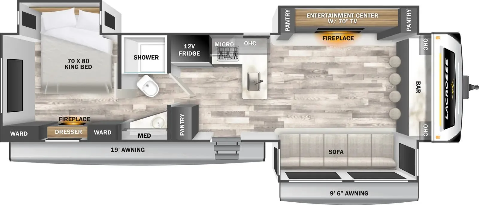 2025 Prime Time LaCrosse 3450FB - Floor plan